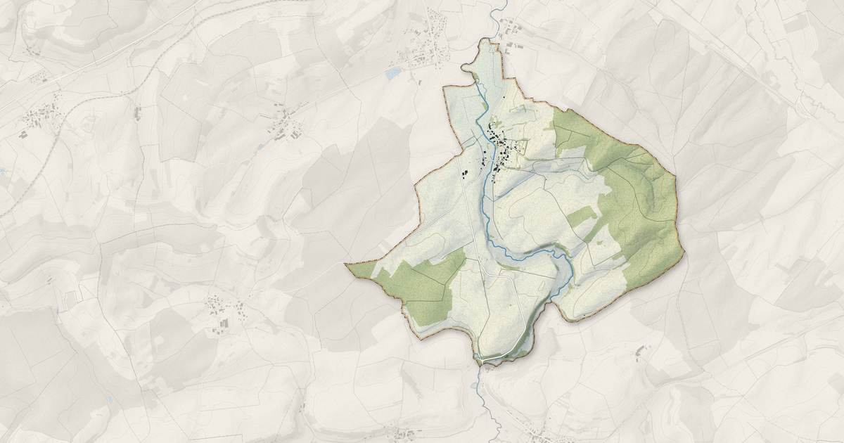Portrait cartographique de Hagécourt : relief, eau, forêts, bâti et voies, calculés à partir des données de l'IGN
