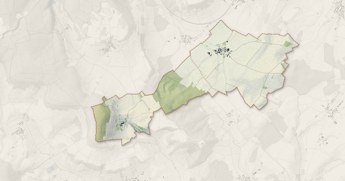 Portrait cartographique de Hagnéville-et-Roncourt : relief, eau, forêts, bâti et voies, calculés à partir des données de l'IGN
