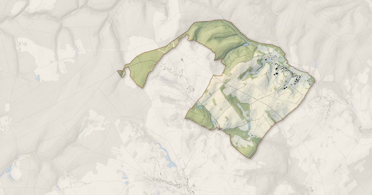Portrait cartographique de La Haye : relief, eau, forêts, bâti et voies, calculés à partir des données de l'IGN