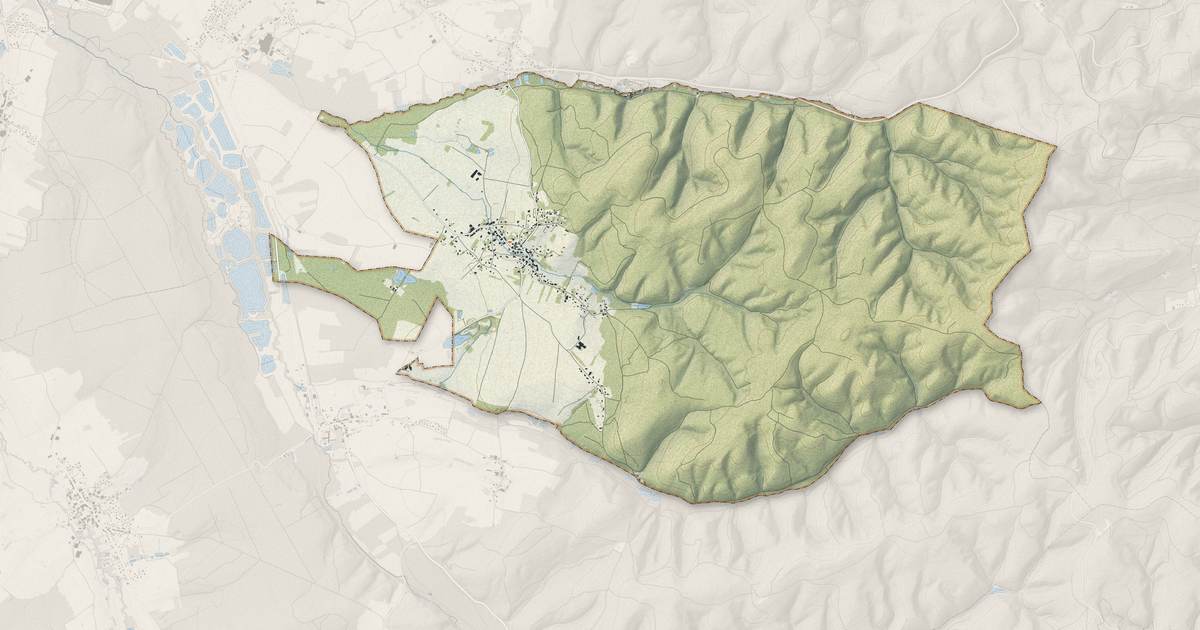 Portrait cartographique de Housseras : relief, eau, forêts, bâti et voies, calculés à partir des données de l'IGN
