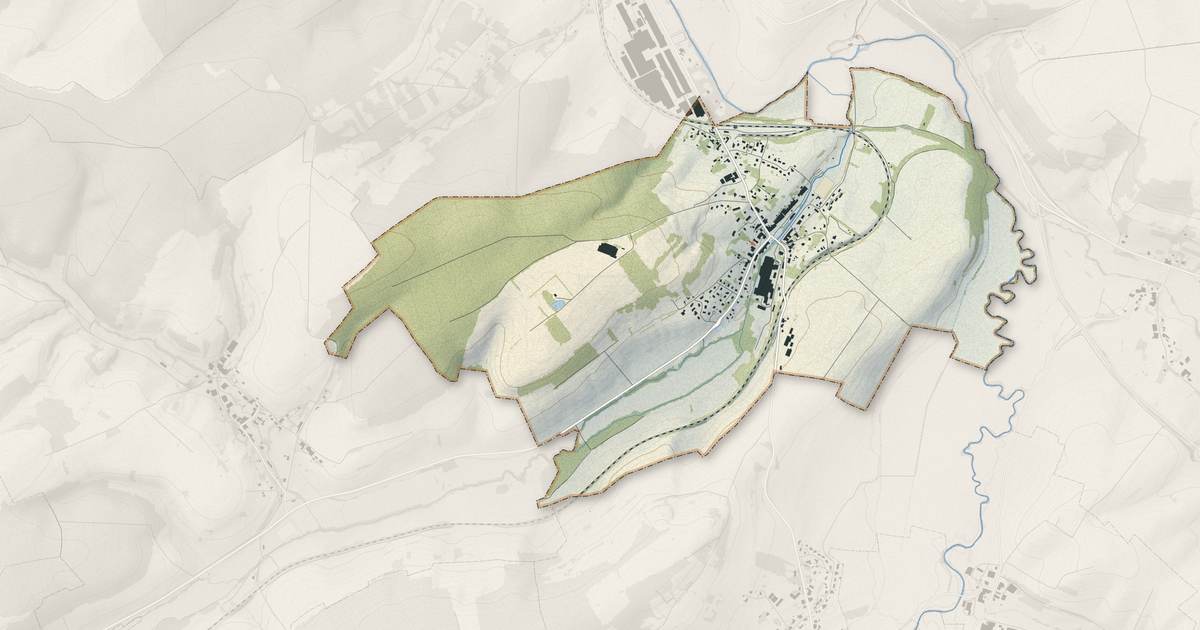 Portrait cartographique de Hymont : relief, eau, forêts, bâti et voies, calculés à partir des données de l'IGN