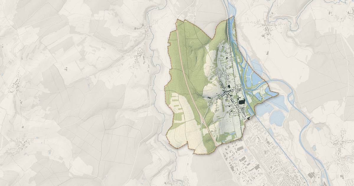 Portrait cartographique de Igney : relief, eau, forêts, bâti et voies, calculés à partir des données de l'IGN