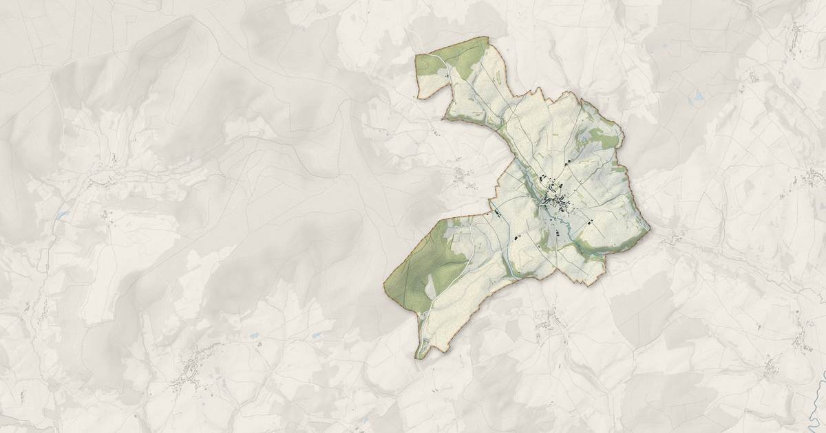 Portrait cartographique de Isches : relief, eau, forêts, bâti et voies, calculés à partir des données de l'IGN