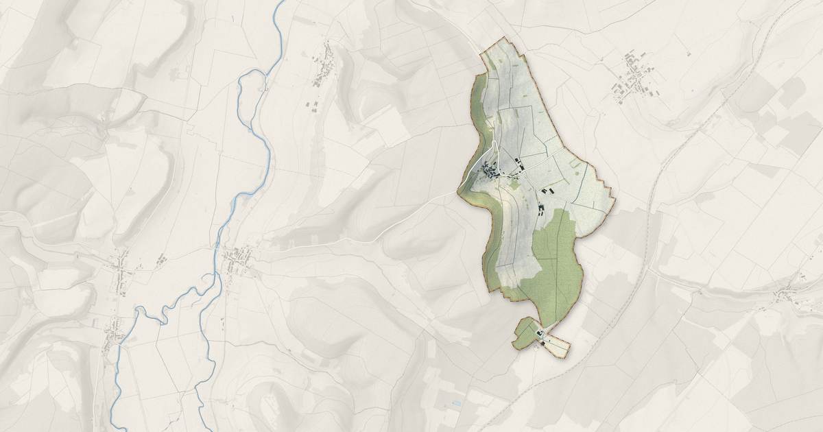 Portrait cartographique de Jubainville : relief, eau, forêts, bâti et voies, calculés à partir des données de l'IGN
