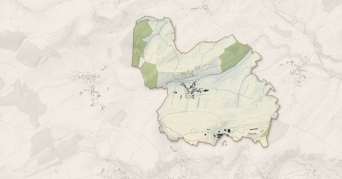 Portrait cartographique de Juvaincourt : relief, eau, forêts, bâti et voies, calculés à partir des données de l'IGN