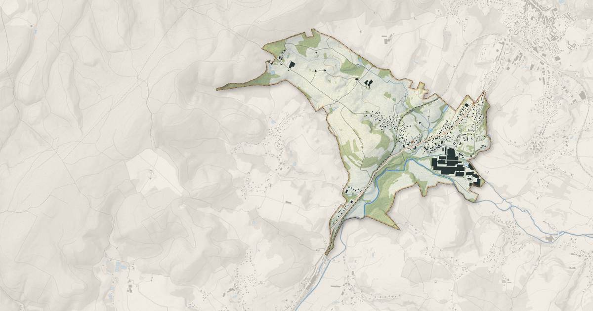 Portrait cartographique de Laval-sur-Vologne : relief, eau, forêts, bâti et voies, calculés à partir des données de l'IGN
