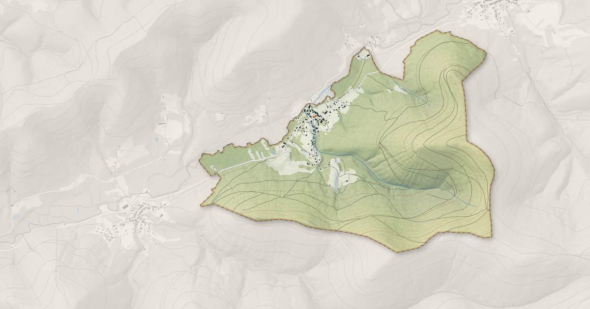 Portrait cartographique de Luvigny : relief, eau, forêts, bâti et voies, calculés à partir des données de l'IGN