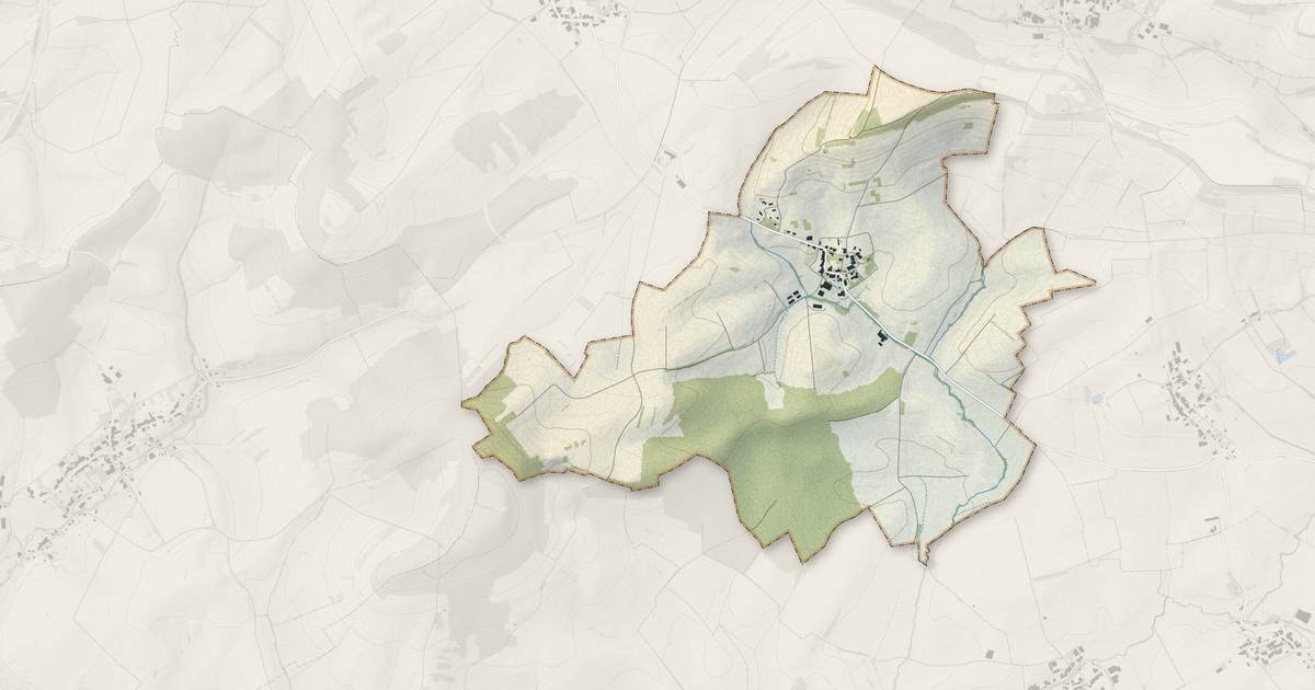 Portrait cartographique de Maconcourt : relief, eau, forêts, bâti et voies, calculés à partir des données de l'IGN
