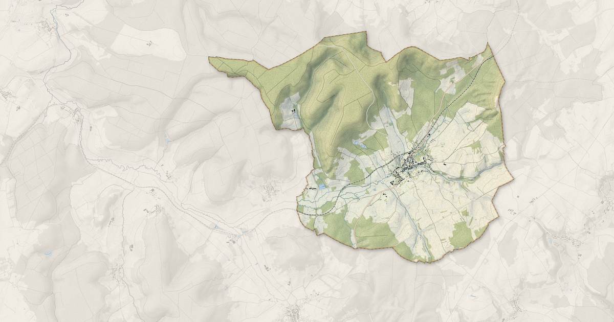 Portrait cartographique de Martigny-les-Bains : relief, eau, forêts, bâti et voies, calculés à partir des données de l'IGN