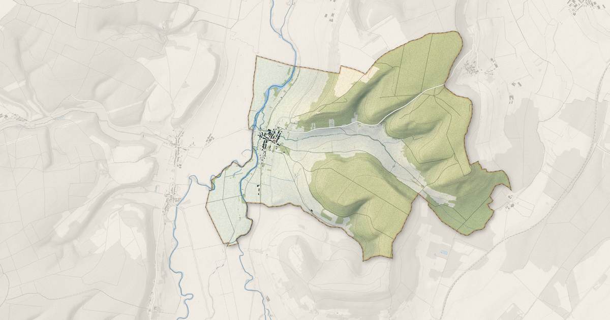 Portrait cartographique de Maxey-sur-Meuse : relief, eau, forêts, bâti et voies, calculés à partir des données de l'IGN