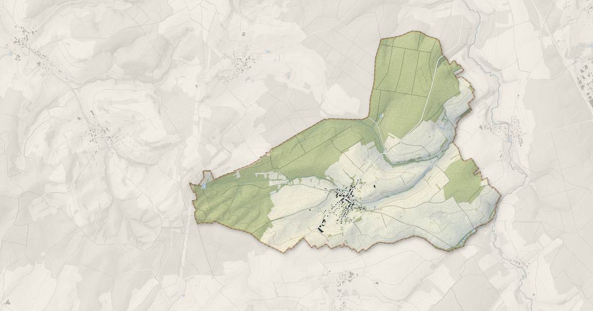 Portrait cartographique de Mazeley : relief, eau, forêts, bâti et voies, calculés à partir des données de l'IGN