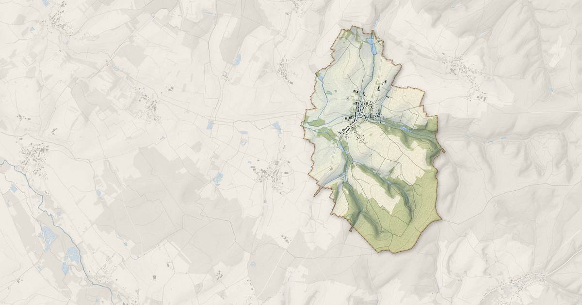 Portrait cartographique de Ménil-sur-Belvitte : relief, eau, forêts, bâti et voies, calculés à partir des données de l'IGN