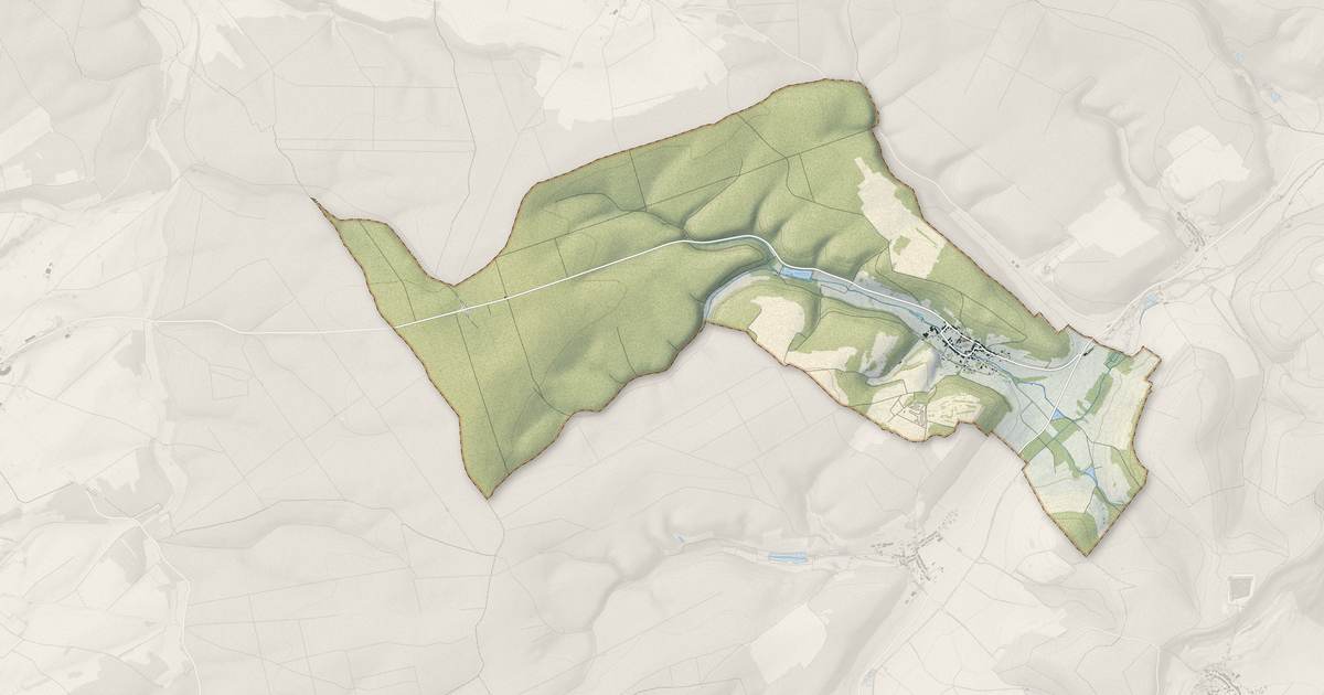 Portrait cartographique de Midrevaux : relief, eau, forêts, bâti et voies, calculés à partir des données de l'IGN