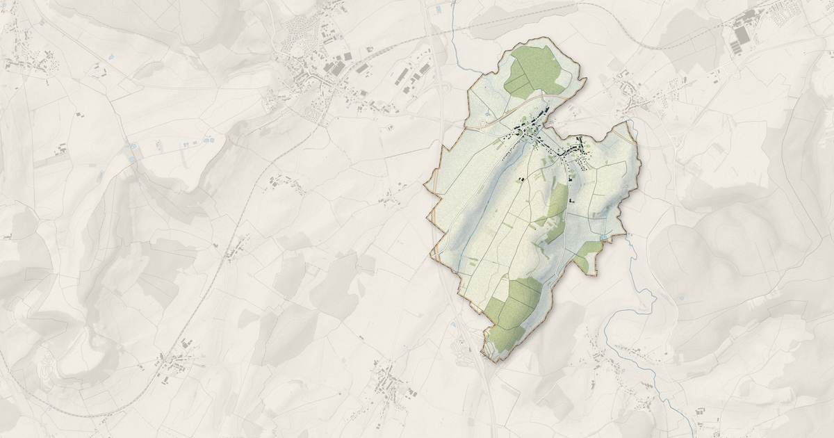 Portrait cartographique de La Neuveville-sous-Châtenois : relief, eau, forêts, bâti et voies, calculés à partir des données de l'IGN