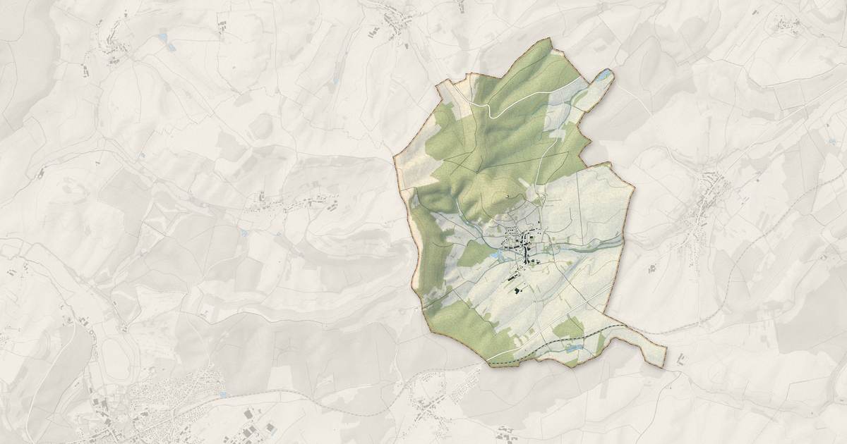 Portrait cartographique de La Neuveville-sous-Montfort : relief, eau, forêts, bâti et voies, calculés à partir des données de l'IGN