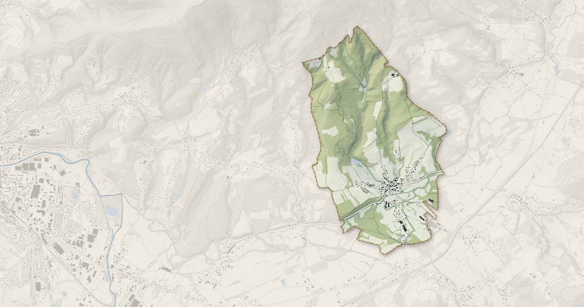 Portrait cartographique de Neuvillers-sur-Fave : relief, eau, forêts, bâti et voies, calculés à partir des données de l'IGN