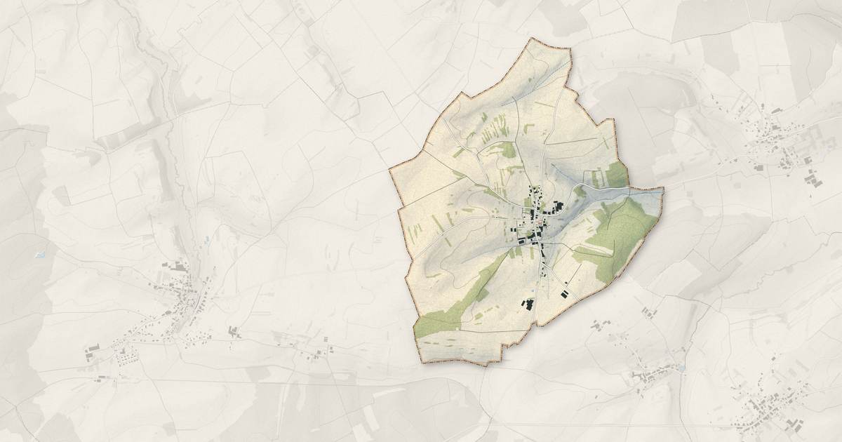 Portrait cartographique de Ortoncourt : relief, eau, forêts, bâti et voies, calculés à partir des données de l'IGN