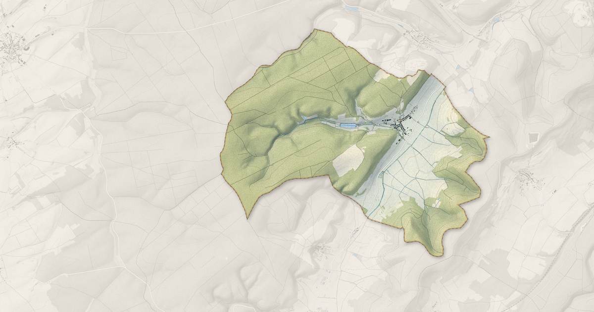 Portrait cartographique de Pargny-sous-Mureau : relief, eau, forêts, bâti et voies, calculés à partir des données de l'IGN