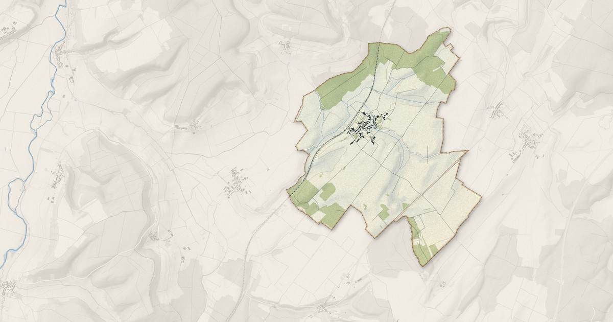 Portrait cartographique de Punerot : relief, eau, forêts, bâti et voies, calculés à partir des données de l'IGN
