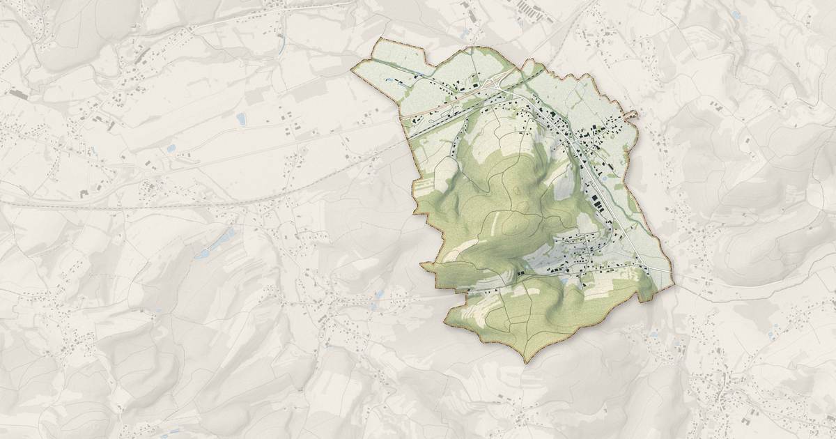 Portrait cartographique de Raves : relief, eau, forêts, bâti et voies, calculés à partir des données de l'IGN