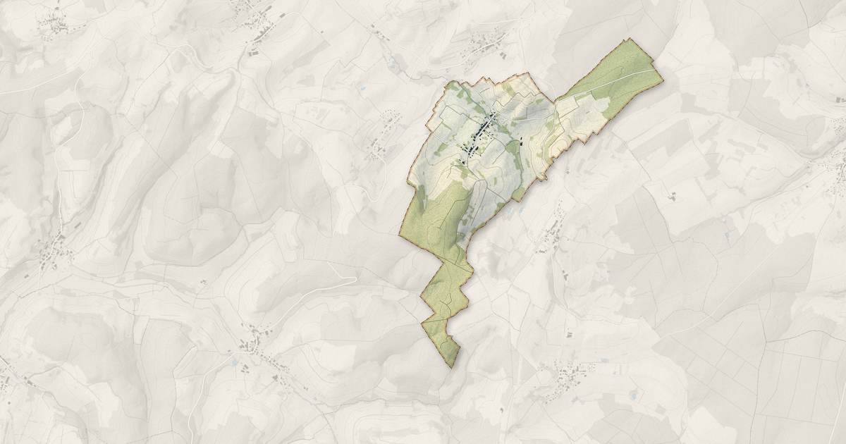 Portrait cartographique de Regney : relief, eau, forêts, bâti et voies, calculés à partir des données de l'IGN