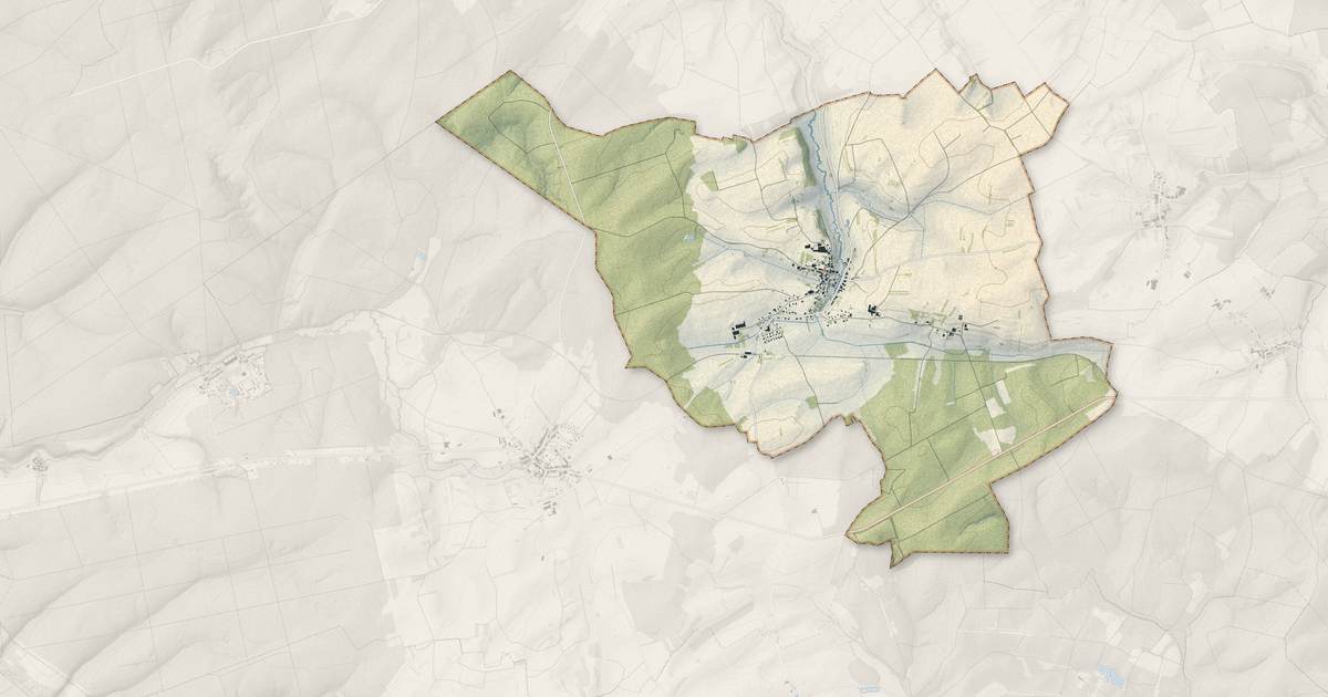 Portrait cartographique de Rehaincourt : relief, eau, forêts, bâti et voies, calculés à partir des données de l'IGN