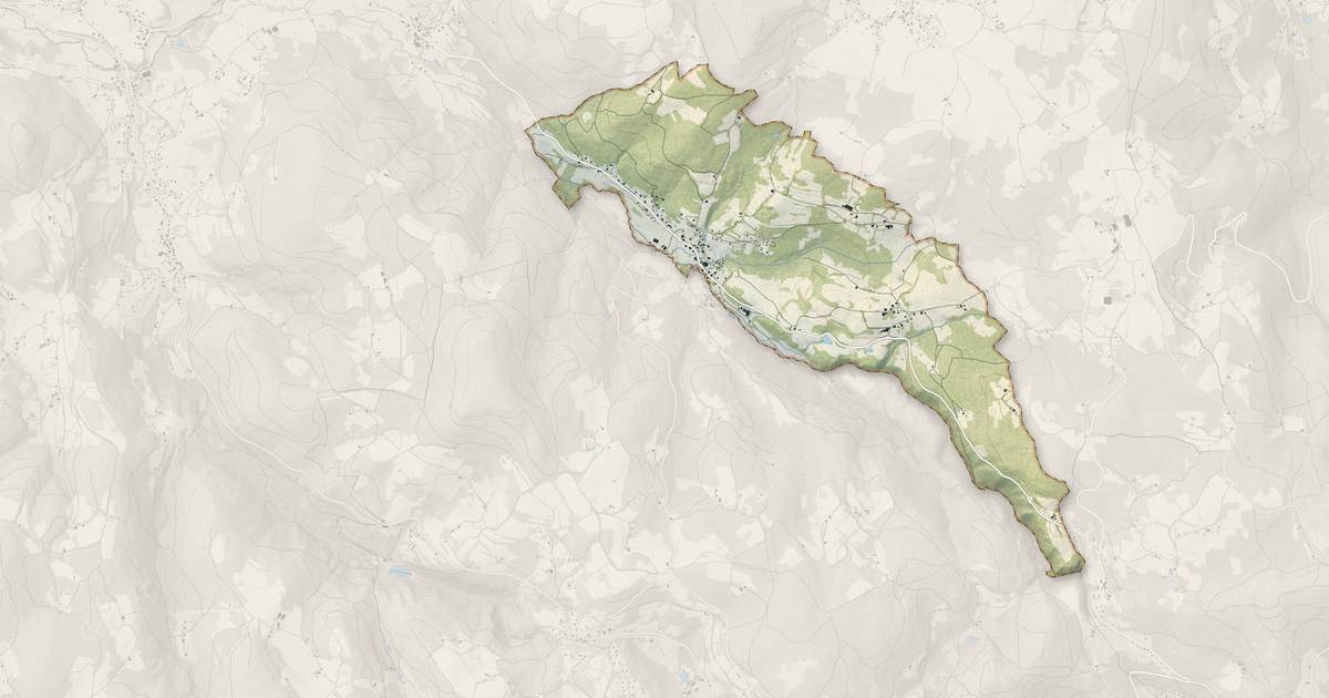 Portrait cartographique de Rehaupal : relief, eau, forêts, bâti et voies, calculés à partir des données de l'IGN