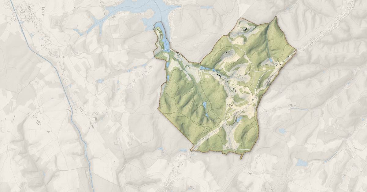 Portrait cartographique de Renauvoid : relief, eau, forêts, bâti et voies, calculés à partir des données de l'IGN