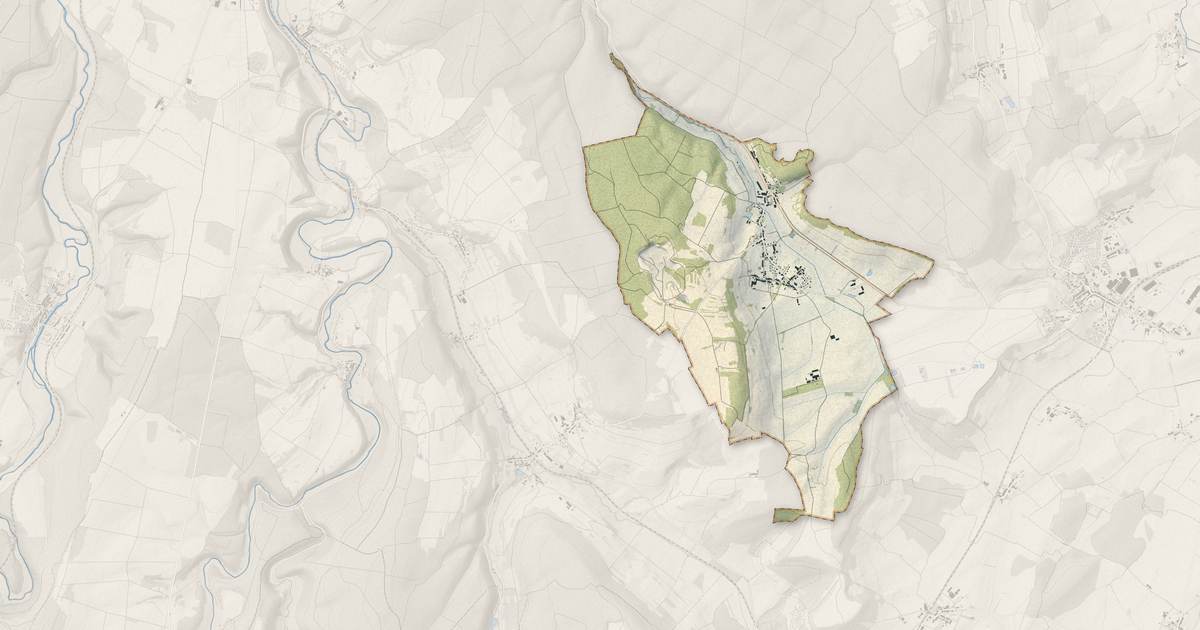 Portrait cartographique de Rouvres-la-Chétive : relief, eau, forêts, bâti et voies, calculés à partir des données de l'IGN