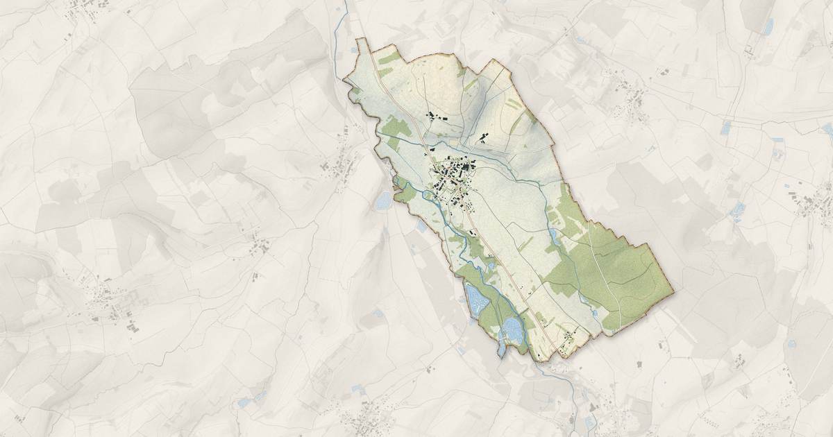 Portrait cartographique de Roville-aux-Chênes : relief, eau, forêts, bâti et voies, calculés à partir des données de l'IGN