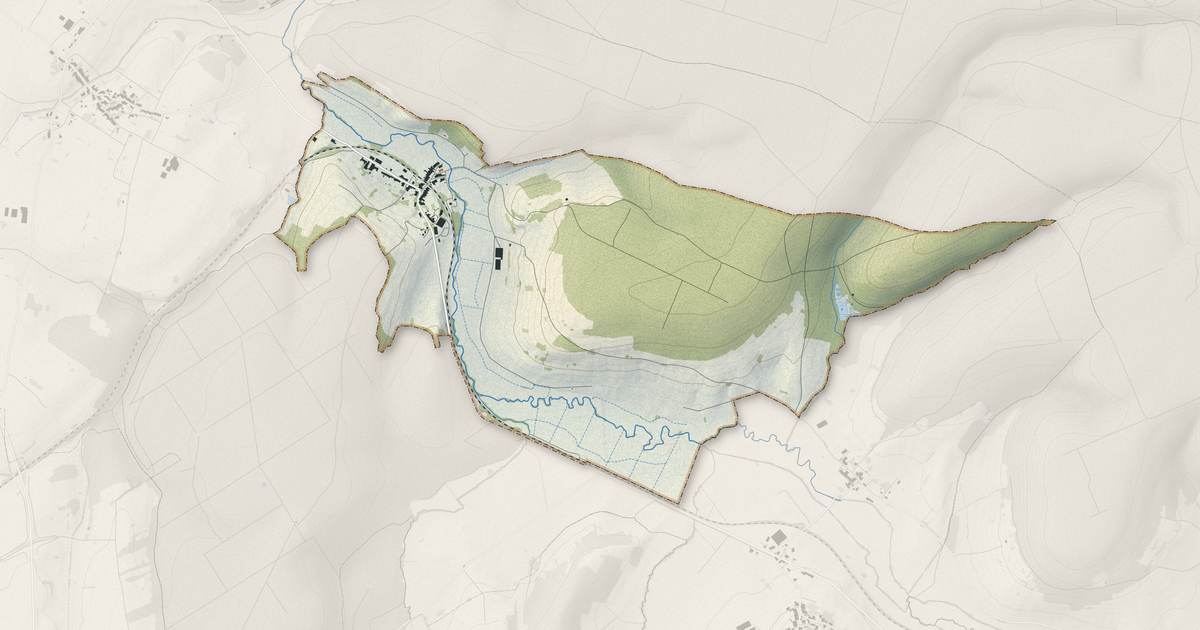 Portrait cartographique de Rozières-sur-Mouzon : relief, eau, forêts, bâti et voies, calculés à partir des données de l'IGN