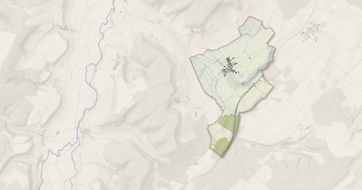Portrait cartographique de Ruppes : relief, eau, forêts, bâti et voies, calculés à partir des données de l'IGN