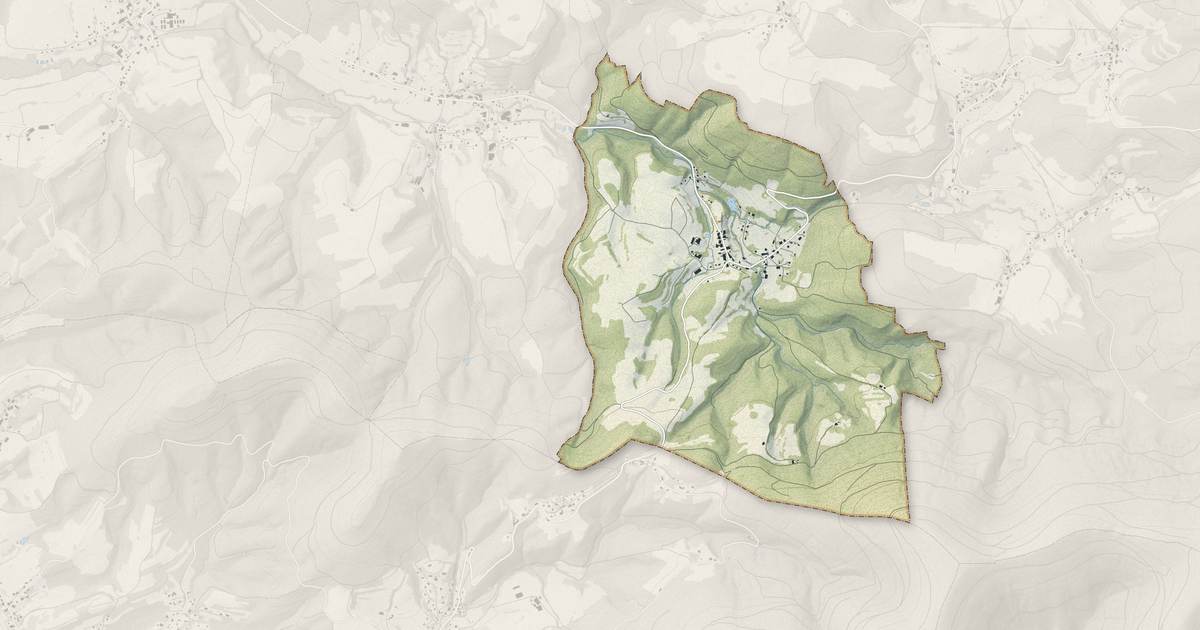 Portrait cartographique de Saint-Jean-d'Ormont : relief, eau, forêts, bâti et voies, calculés à partir des données de l'IGN