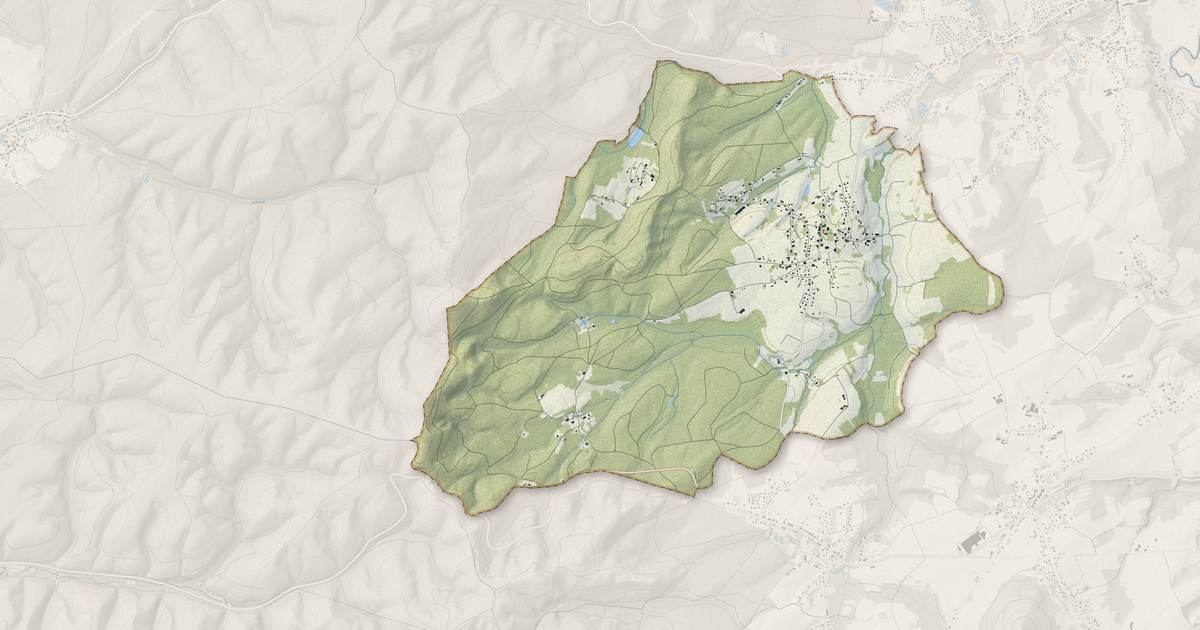Portrait cartographique de Saint-Remy : relief, eau, forêts, bâti et voies, calculés à partir des données de l'IGN
