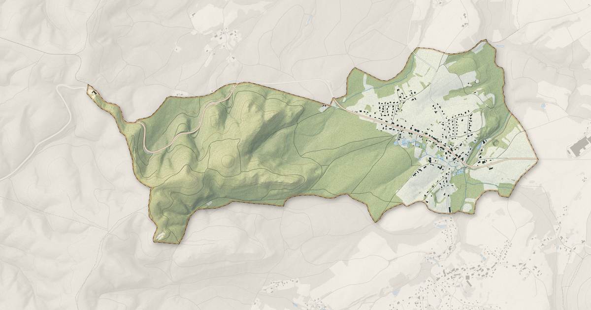 Portrait cartographique de La Salle : relief, eau, forêts, bâti et voies, calculés à partir des données de l'IGN
