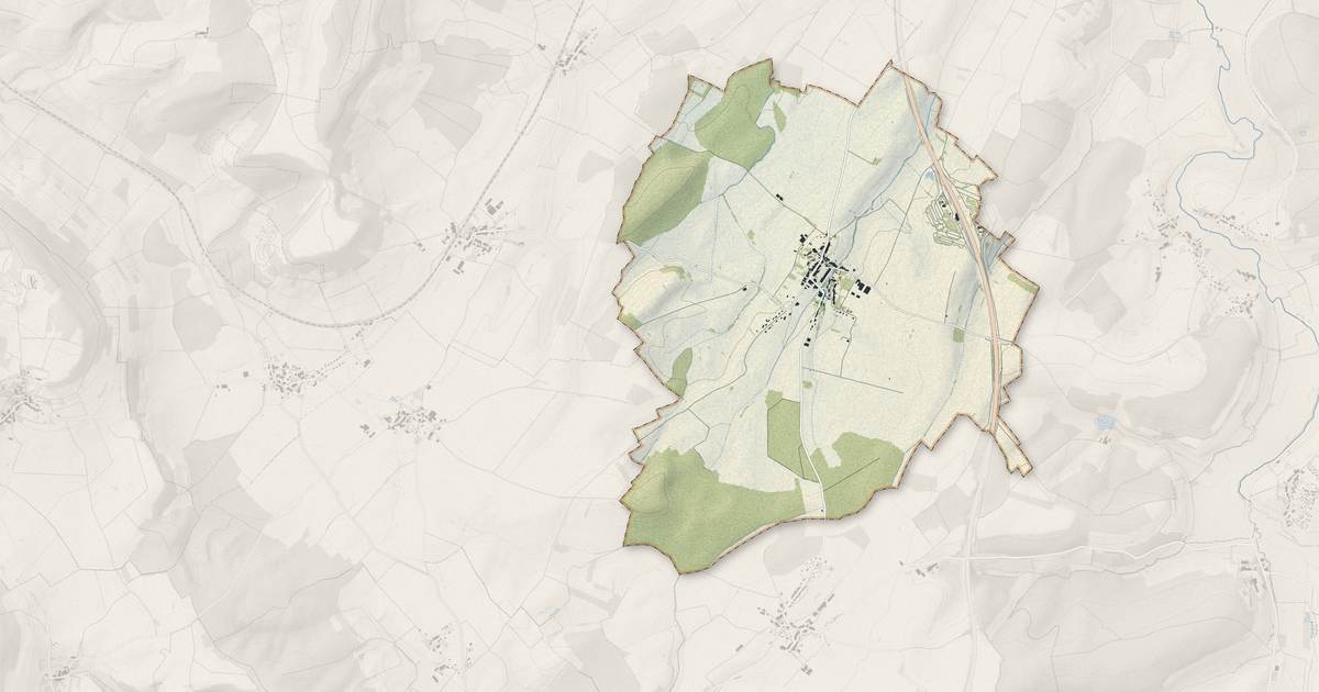 Portrait cartographique de Sandaucourt : relief, eau, forêts, bâti et voies, calculés à partir des données de l'IGN