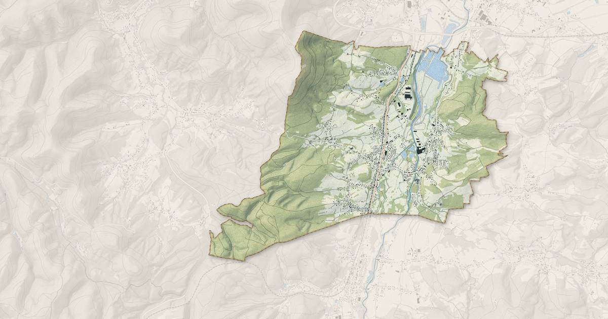 Portrait cartographique de Saulcy-sur-Meurthe : relief, eau, forêts, bâti et voies, calculés à partir des données de l'IGN