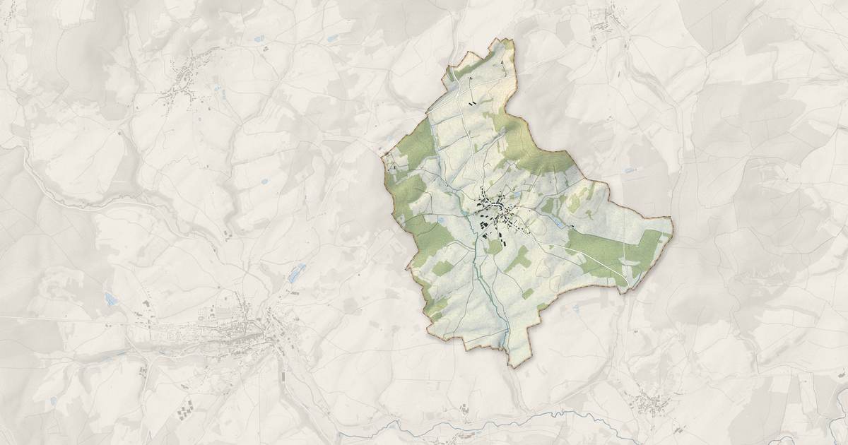 Portrait cartographique de Senaide : relief, eau, forêts, bâti et voies, calculés à partir des données de l'IGN