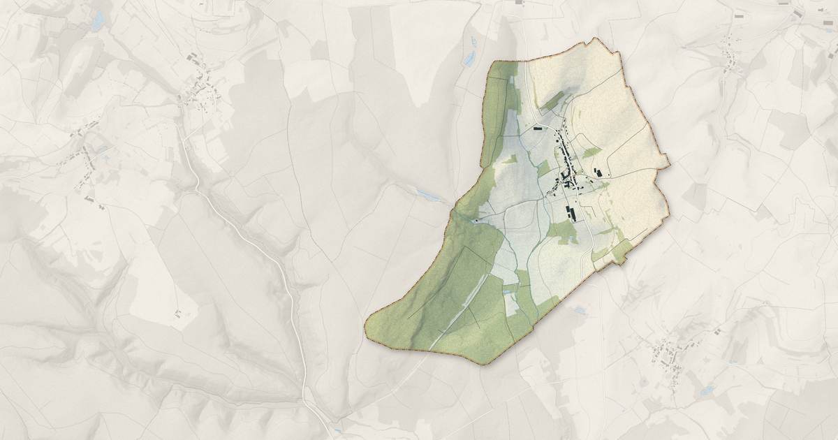 Portrait cartographique de Senonges : relief, eau, forêts, bâti et voies, calculés à partir des données de l'IGN