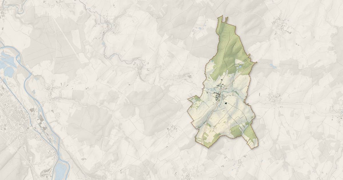 Portrait cartographique de Sercœur : relief, eau, forêts, bâti et voies, calculés à partir des données de l'IGN