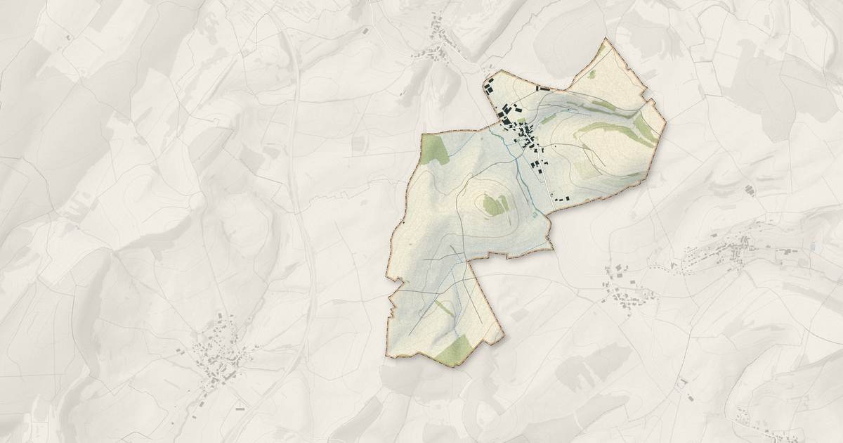 Portrait cartographique de Soncourt : relief, eau, forêts, bâti et voies, calculés à partir des données de l'IGN