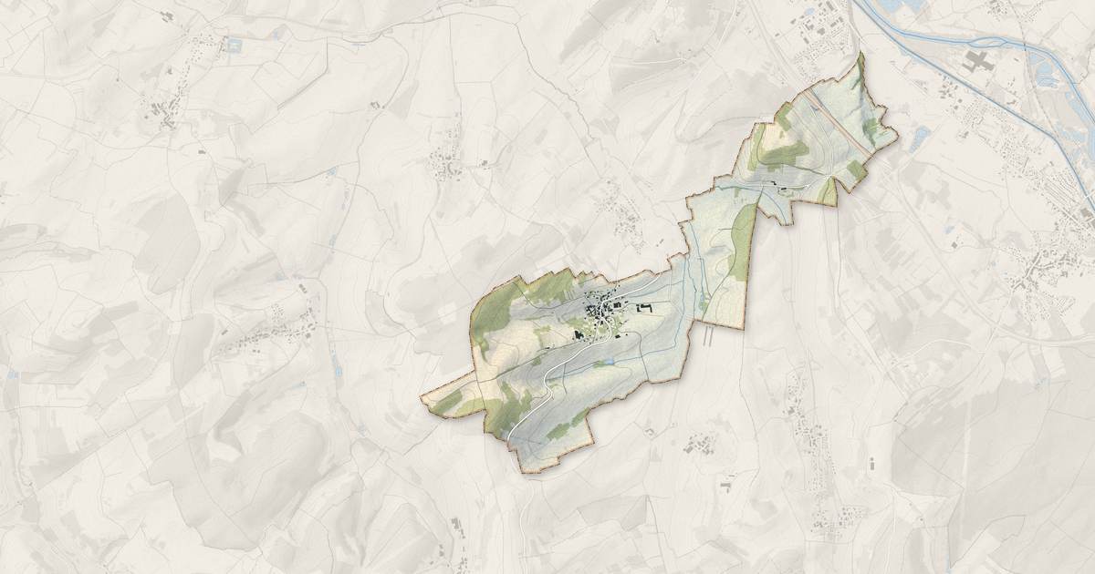 Portrait cartographique de Ubexy : relief, eau, forêts, bâti et voies, calculés à partir des données de l'IGN