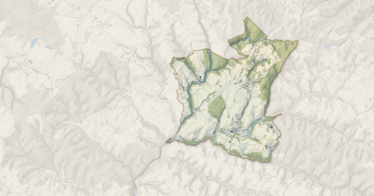 Portrait cartographique de Uzemain : relief, eau, forêts, bâti et voies, calculés à partir des données de l'IGN