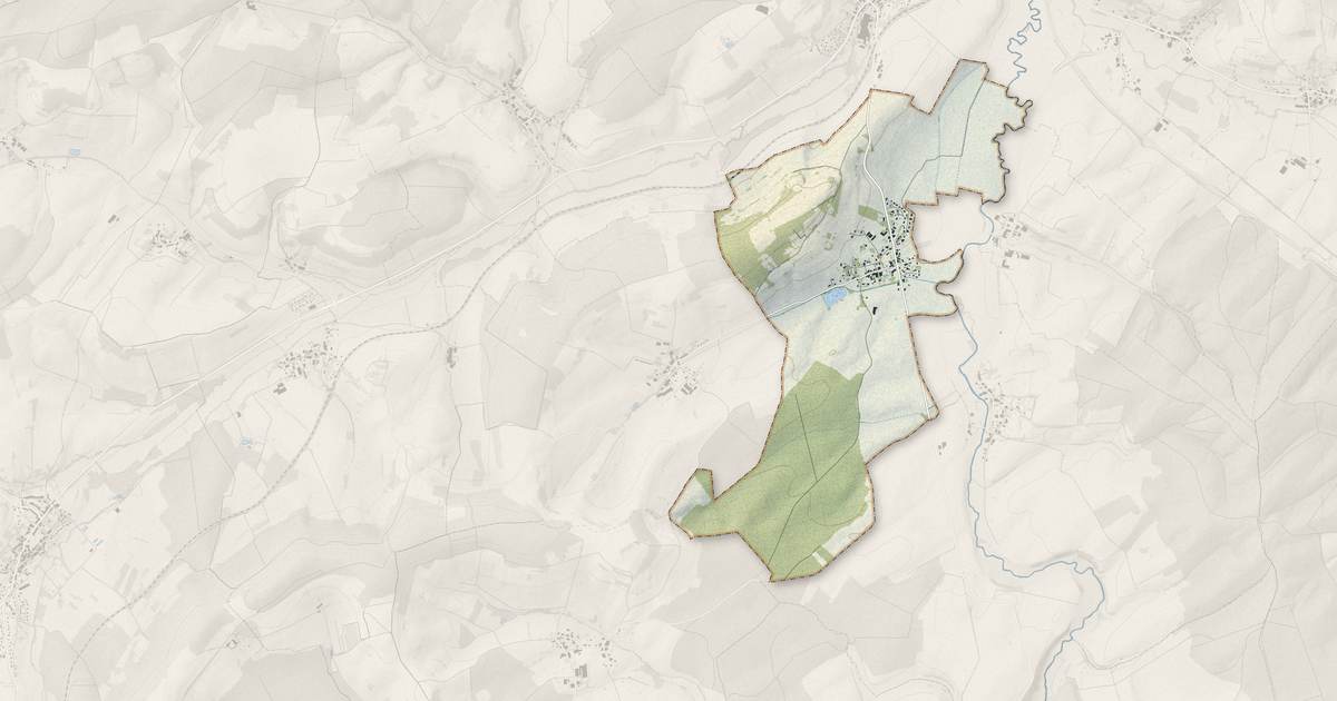 Portrait cartographique de Valleroy-aux-Saules : relief, eau, forêts, bâti et voies, calculés à partir des données de l'IGN