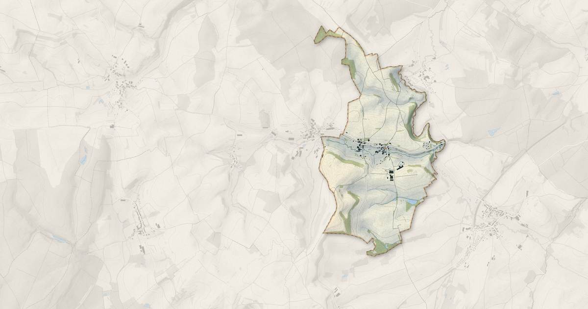 Portrait cartographique de Les Vallois : relief, eau, forêts, bâti et voies, calculés à partir des données de l'IGN