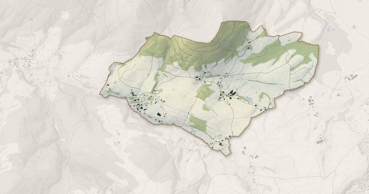 Portrait cartographique de Vienville : relief, eau, forêts, bâti et voies, calculés à partir des données de l'IGN