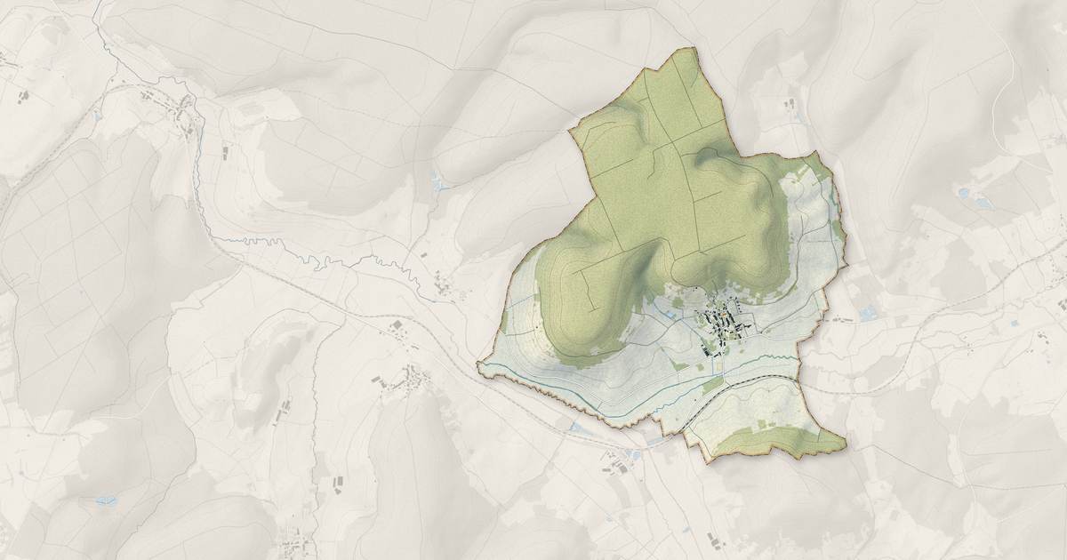Portrait cartographique de Villotte : relief, eau, forêts, bâti et voies, calculés à partir des données de l'IGN