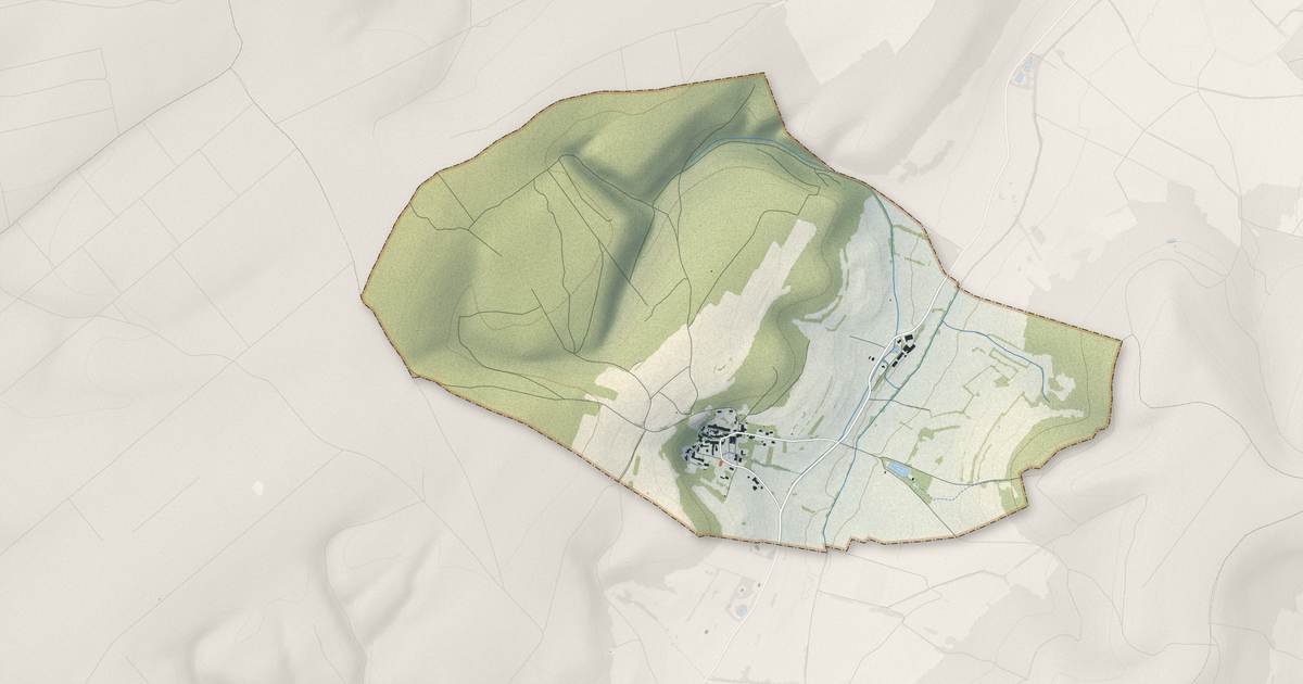 Portrait cartographique de Villouxel : relief, eau, forêts, bâti et voies, calculés à partir des données de l'IGN