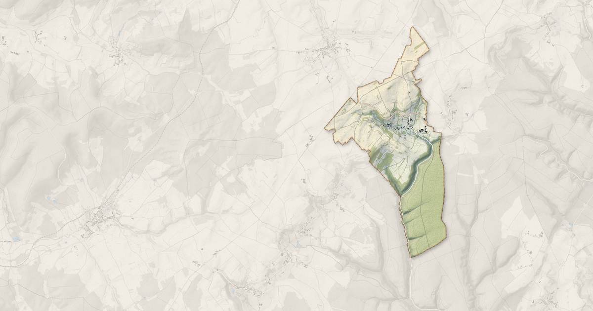 Portrait cartographique de Viviers-le-Gras : relief, eau, forêts, bâti et voies, calculés à partir des données de l'IGN