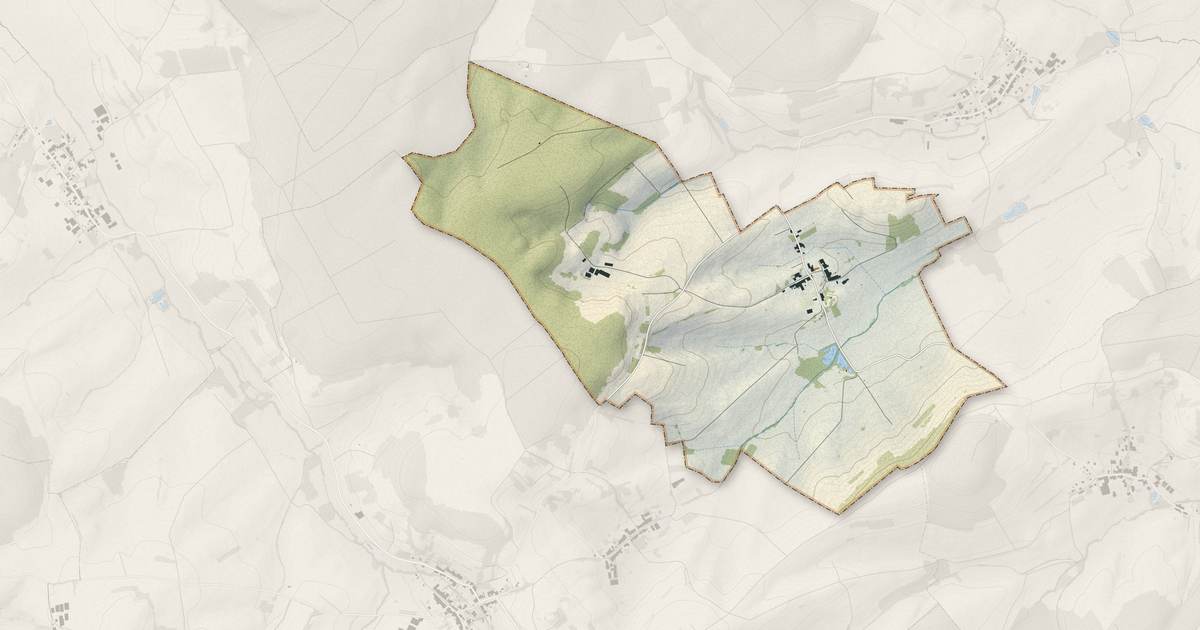 Portrait cartographique de Viviers-lès-Offroicourt : relief, eau, forêts, bâti et voies, calculés à partir des données de l'IGN